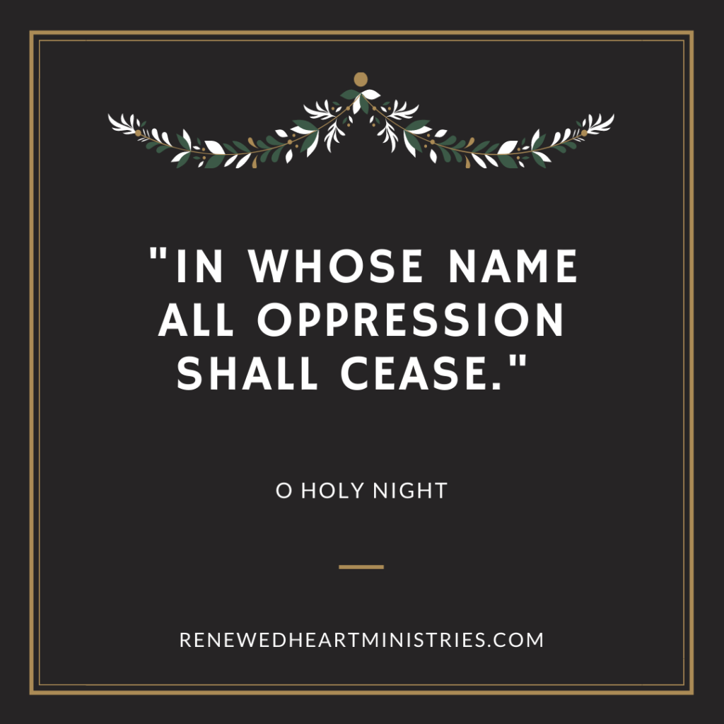 in whose name all oppression shall cease